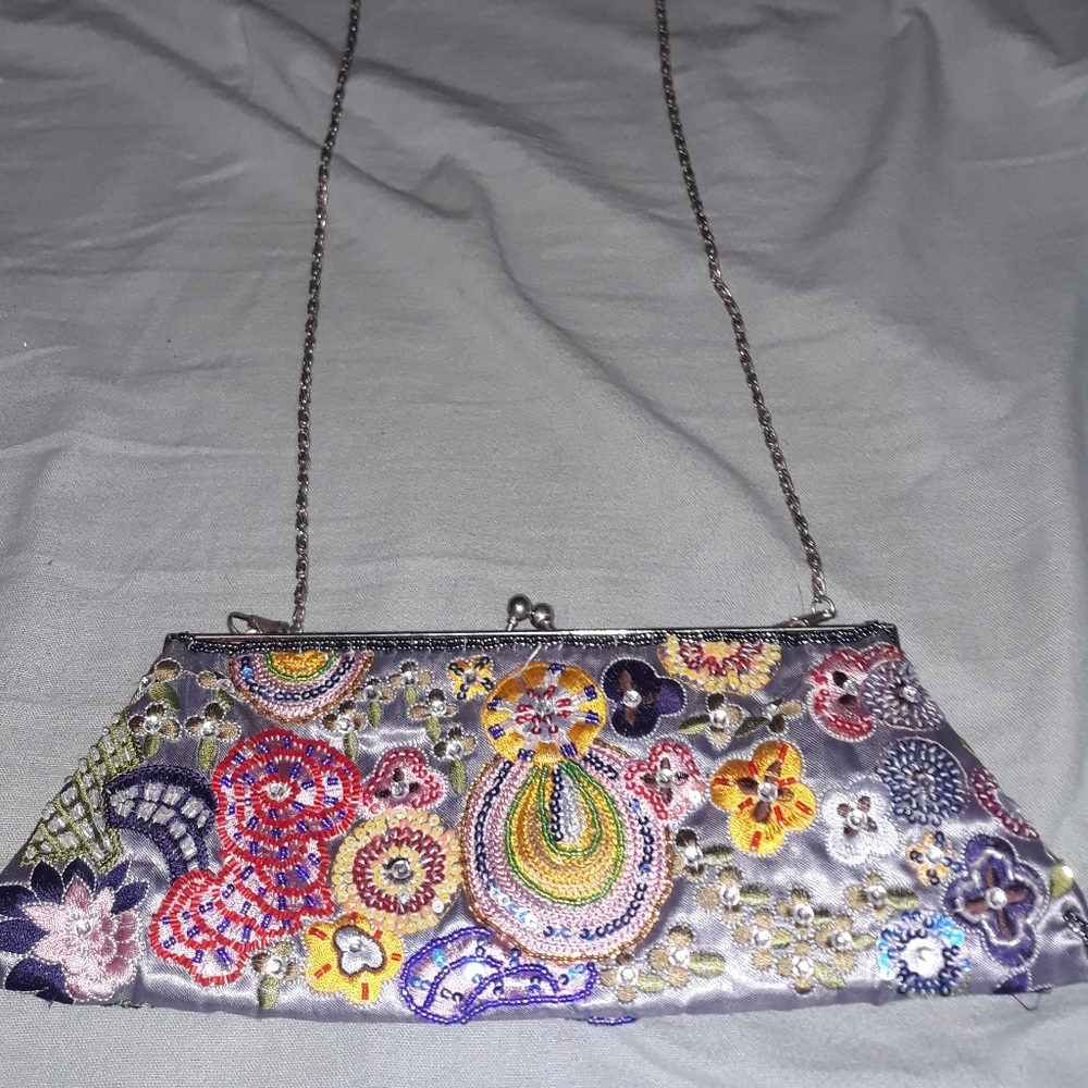 Vintage Style Beaded Clutch